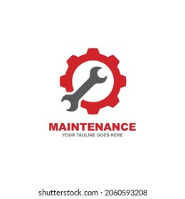 Maintenance simple flat logo vector illustration