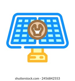 maintenance solar panel color icon vector. maintenance solar panel sign. isolated symbol illustration