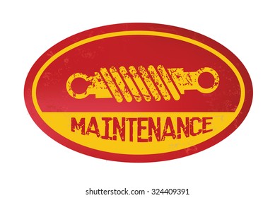 Maintenance stamp design,retro style,grunge vector