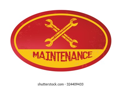 Maintenance stamp design,retro style,grunge vector