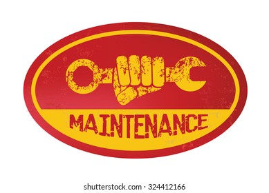 Maintenance stamp design,retro style,grunge vector