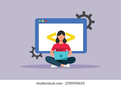 Maintenance tech concept. Colored flat vector illustration isolated