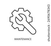 Maintenance thin line vector icons.