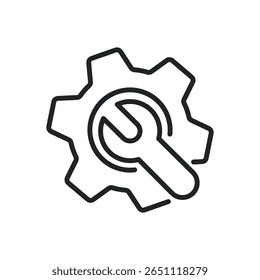 Maintenance thin line vector icons