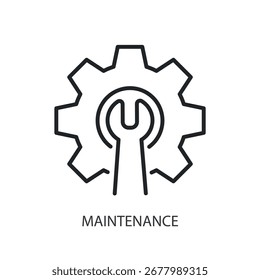 Maintenance thin line vector icons.