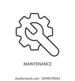 Iconos de vectores de línea delgada de mantenimiento.