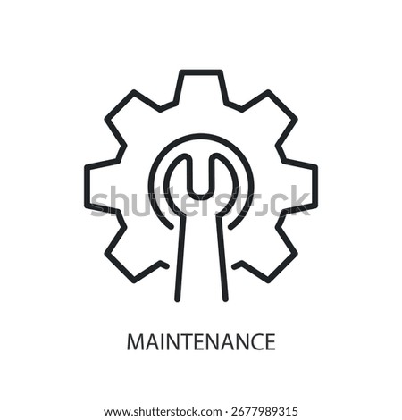 Maintenance thin line vector icons.