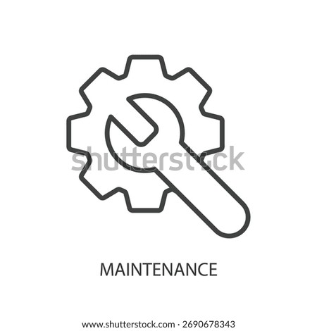 Maintenance thin line vector icons.