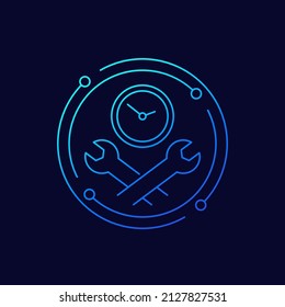 maintenance time line vector icon