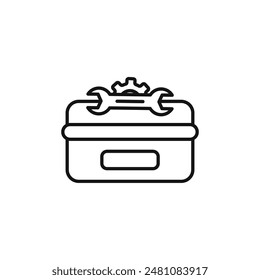 Icono de la caja de herramientas de mantenimiento para servicios de reparación y proyectos DIY