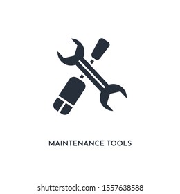 maintenance tools icon. simple element illustration. isolated trendy filled maintenance tools icon on white background. can be used for web, mobile, ui.
