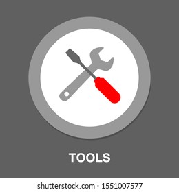 maintenance tools icon. vector repair tools, industry service tools