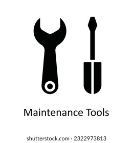 Wartungs-Tools, Vektor   solide Icon Design Illustration. Multimedia-Symbol auf weißem Hintergrund - EPS10-Datei