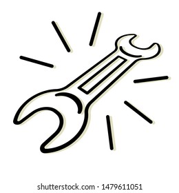 Maintenance Tools - Wrench Icon as EPS 10 File