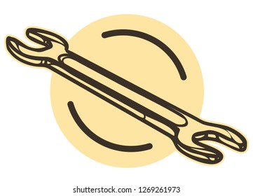 Maintenance Tools - Wrench Icon  - Illustration   as EPS 10 File