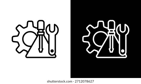 Versión de dos tonos de mantenimiento en fondo blanco y negro