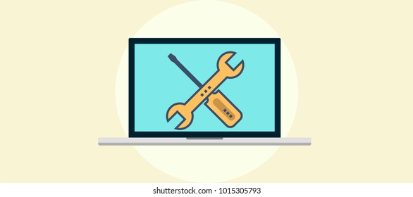 Maintenance, Underconstruction, Development vector illustration