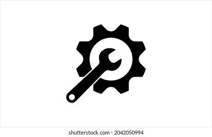 
InstandhaltungsVektorsymbol. Reparatur, Symbol für den technischen Dienst, Design-Vorlage für das Symbol Einstellungen