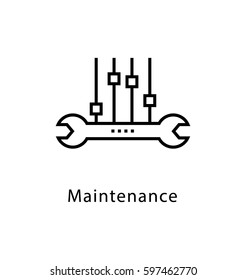 Maintenance Vector Line Icon 