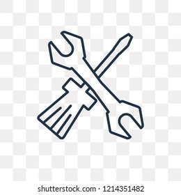 Maintenance vector outline icon isolated on transparent background, high quality linear Maintenance transparency concept can be used web and mobile