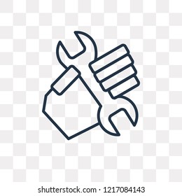 Maintenance vector outline icon isolated on transparent background, high quality linear Maintenance transparency concept can be used web and mobile