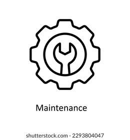 Maintenance  Vector  outline Icons. Simple stock illustration stock
