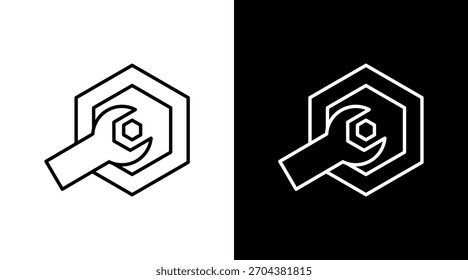Maintenance White Icon Set Design