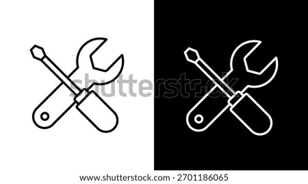 Maintenance White Icon Set Design