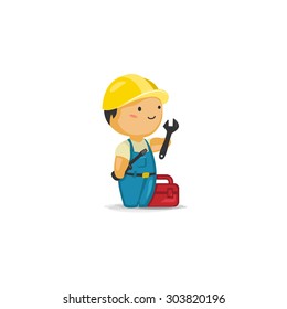 Maintenance Worker with Tools 
