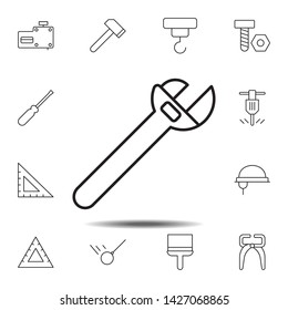 maintenance, wrench icon. Simple thin line, outline vector element of Construction tools icons set for UI and UX, website or mobile application