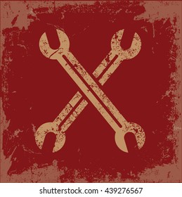 Maintenance,repair design on red background,vector