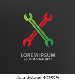 Maintenance,repair design,logo template,clean vector
