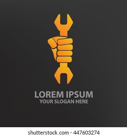 Maintenance,repair design,logo template,clean vector
