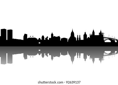 Mainz silhouette abstract