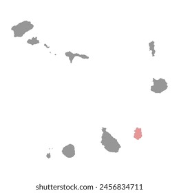 Maio island map, Cape Verde. Vector illustration.