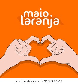 Maio laranja campaign against violence research of children 18 may day