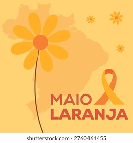 maio laranja campaign illustration in flat design style