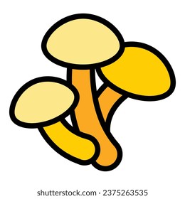 Maitake mushroom icon outline vector. Food truffle. Organic reishi color flat