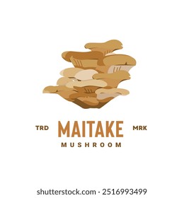 maitake mushroom logo illustration is suitable for vegetable shops and gardens, both for posters and web icons.