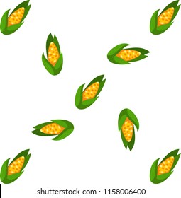 Maize cartoon vector seamless pattern