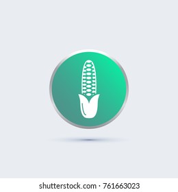 Maize icon. vegetable sign