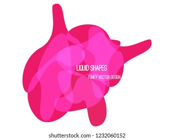 Majestic abstract background vector illustration. Liquid futuristic shapes template. Fluid and transparent forms design. Dynamic shapes neon effect backdrop