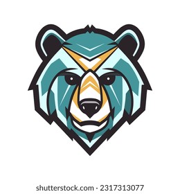 Majestic bear head illustration with intricate hand drawn details. Perfect for logo designs with a strong and powerful vibe