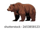 Majestic brown bear capturing the power and wild grace of a powerful forest dweller