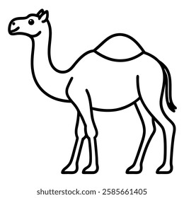 Majestic Camel Silhouette – Desert Animal Vector Illustration