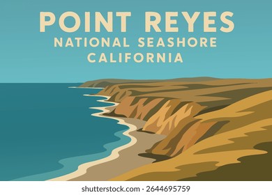 As majestosas vistas costeiras do litoral nacional de Point Reyes, na Califórnia, com suas falésias dramáticas, praias de areia e litoral acidentado que se estende ao longo do Oceano Pacífico