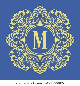 A majestic crested logo design featuring Victorian initial ornamentation and an intricate crested motif, ideal for luxury brands seeking a respectable and aristocratic image