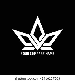 majestic crown vector logo with modern style