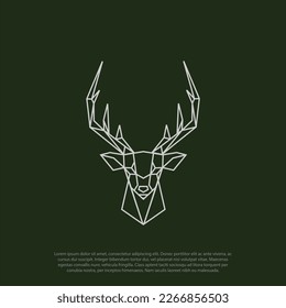 Majestic Deer Head Logo, Wildlife Emblem Design, Bold Buck Icon
Stag Horns Badge, Minimalist Deer Silhouette, Nature-inspired Graphic Artwork, Contemporary Vector Illustration, vector