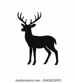 Majestic deer silhouette elegant wild nature